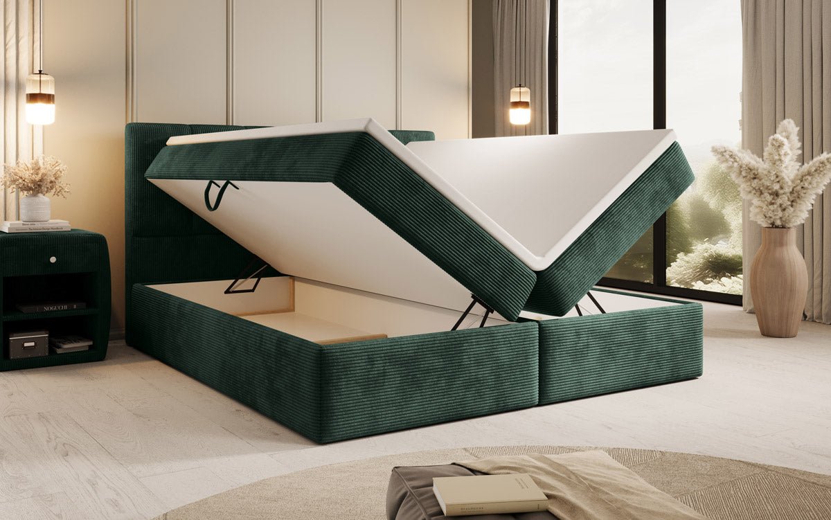 Boxspringbed Aurelia Cord met opbergruimte