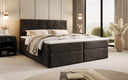 Boxspringbed Aurelia van fluweel met opbergruimte