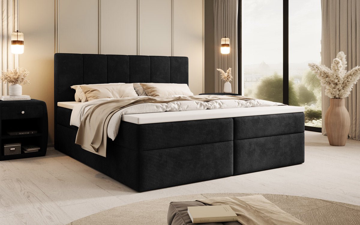 Boxspringbed Aurelia Cord met opbergruimte