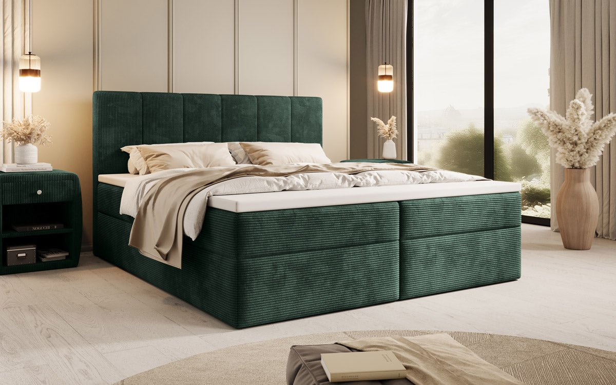 Boxspringbed Aurelia Cord met opbergruimte