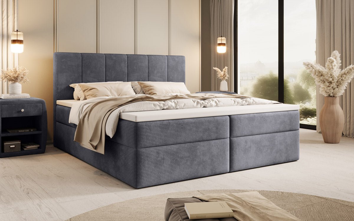 Boxspringbed Aurelia Cord met opbergruimte