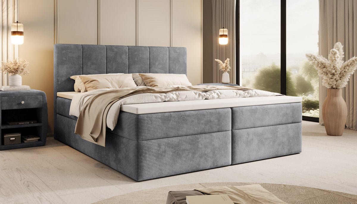Boxspringbed Aurelia Cord met opbergruimte