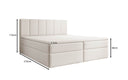 Boxspringbed Aurelia van fluweel met opbergruimte