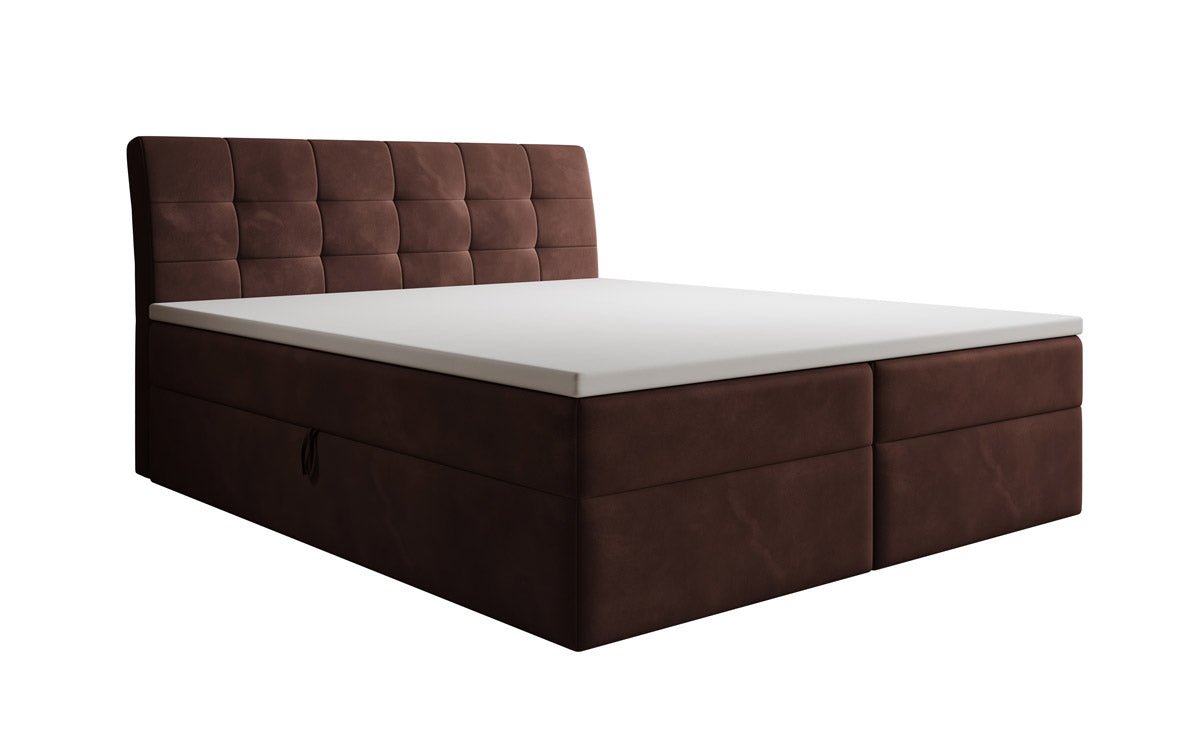 Boxspringbed Amalia Fluweel met Opbergruimte