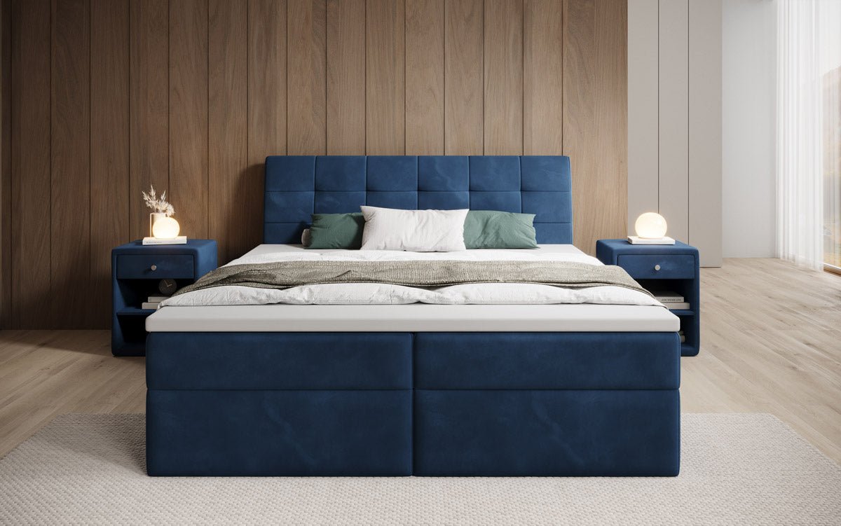 Boxspringbed Amalia Fluweel met Opbergruimte