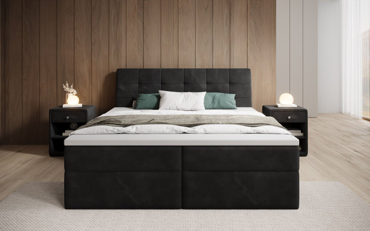 Boxspringbed Amalia Fluweel met Opbergruimte