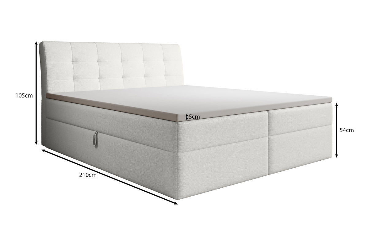Boxspringbed Amalia Fluweel met Opbergruimte