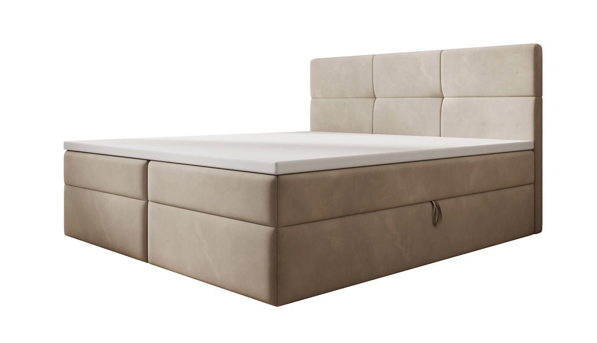 Boxspringbed Eleonora Fluweel met Opbergruimte