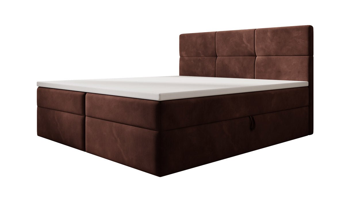 Boxspringbed Eleonora Fluweel met Opbergruimte