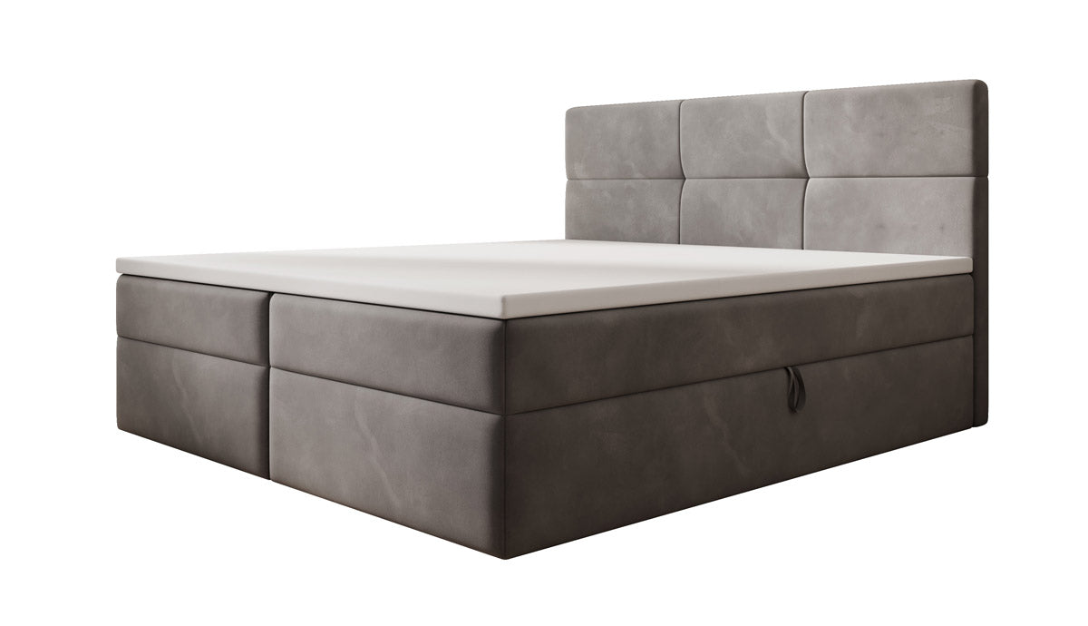 Boxspringbed Eleonora Fluweel met Opbergruimte