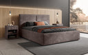 Designer gestoffeerd bed Elara in corduroy met opbergruimte