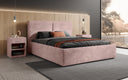 Designer gestoffeerd bed Elara in corduroy met opbergruimte