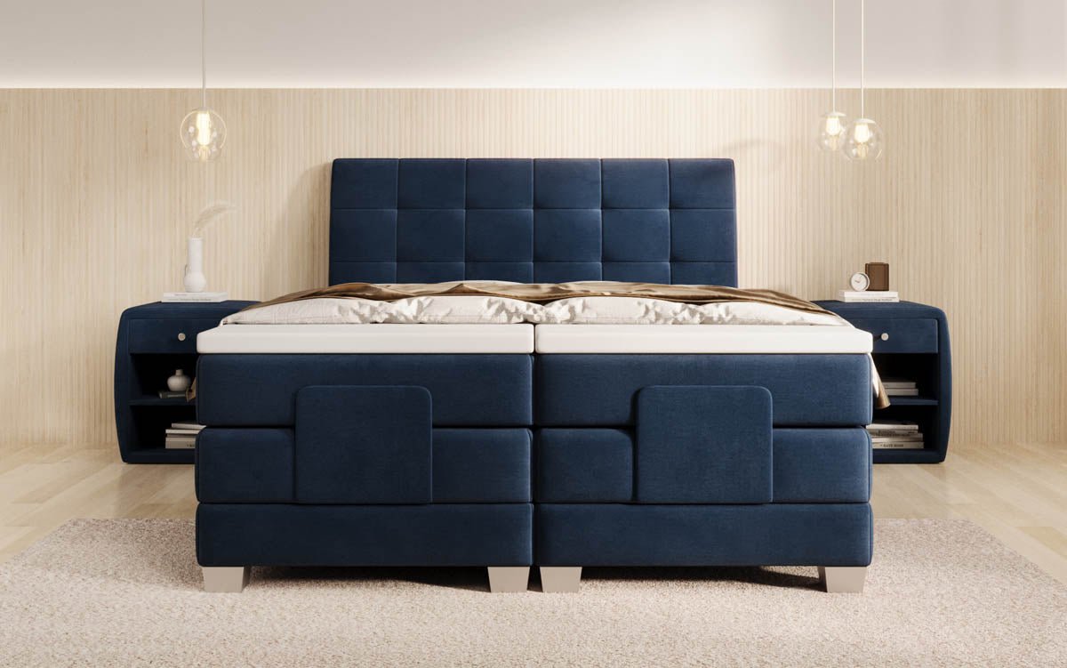 Boxspringbed Amara fluweel elektrisch verstelbaar