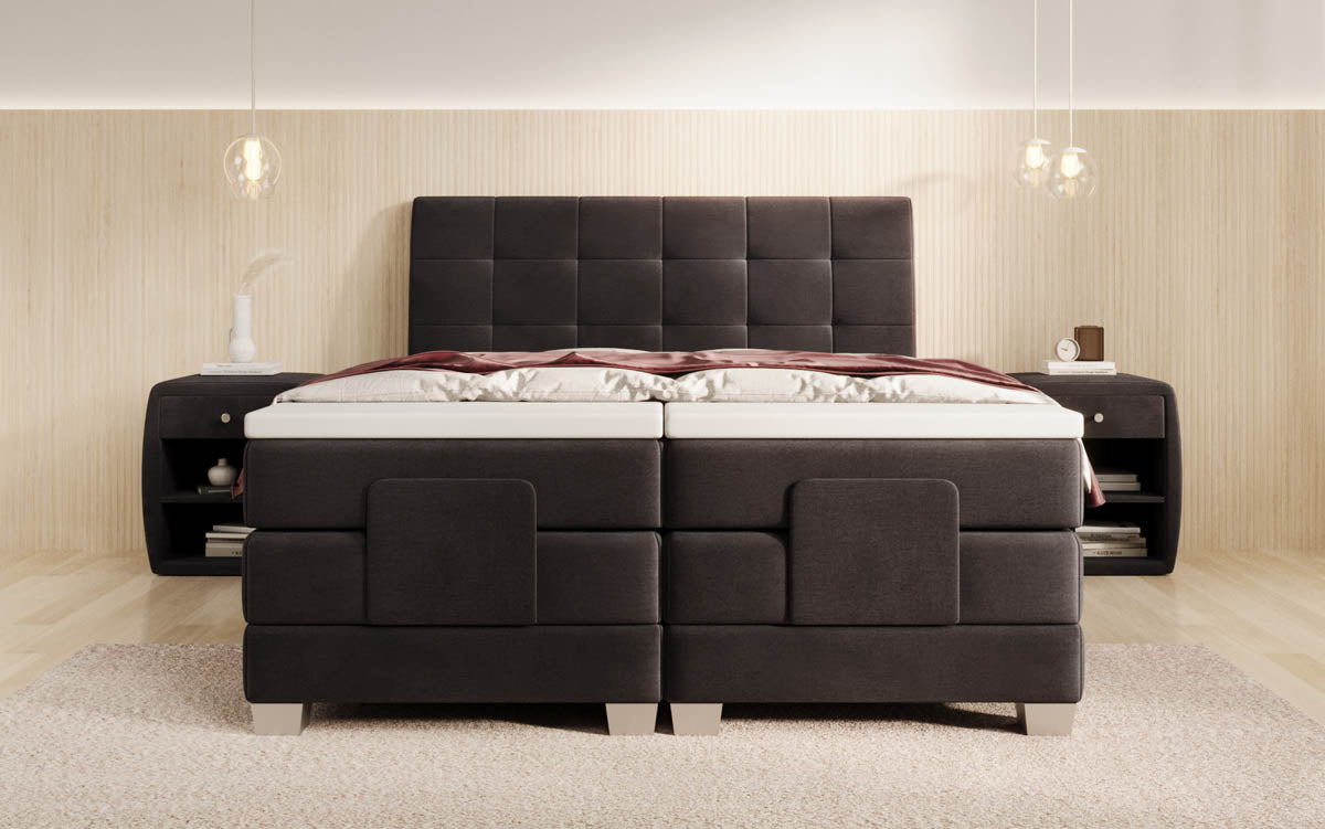 Boxspringbed Amara fluweel elektrisch verstelbaar