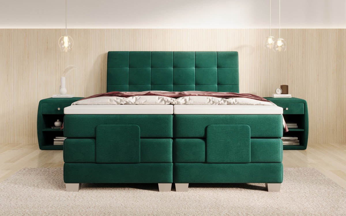 Boxspringbed Amara fluweel elektrisch verstelbaar