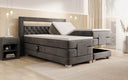 Boxspringbed Velora van fluweel, elektrisch verstelbaar met LED