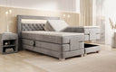 Boxspringbed Velora van fluweel, elektrisch verstelbaar met LED