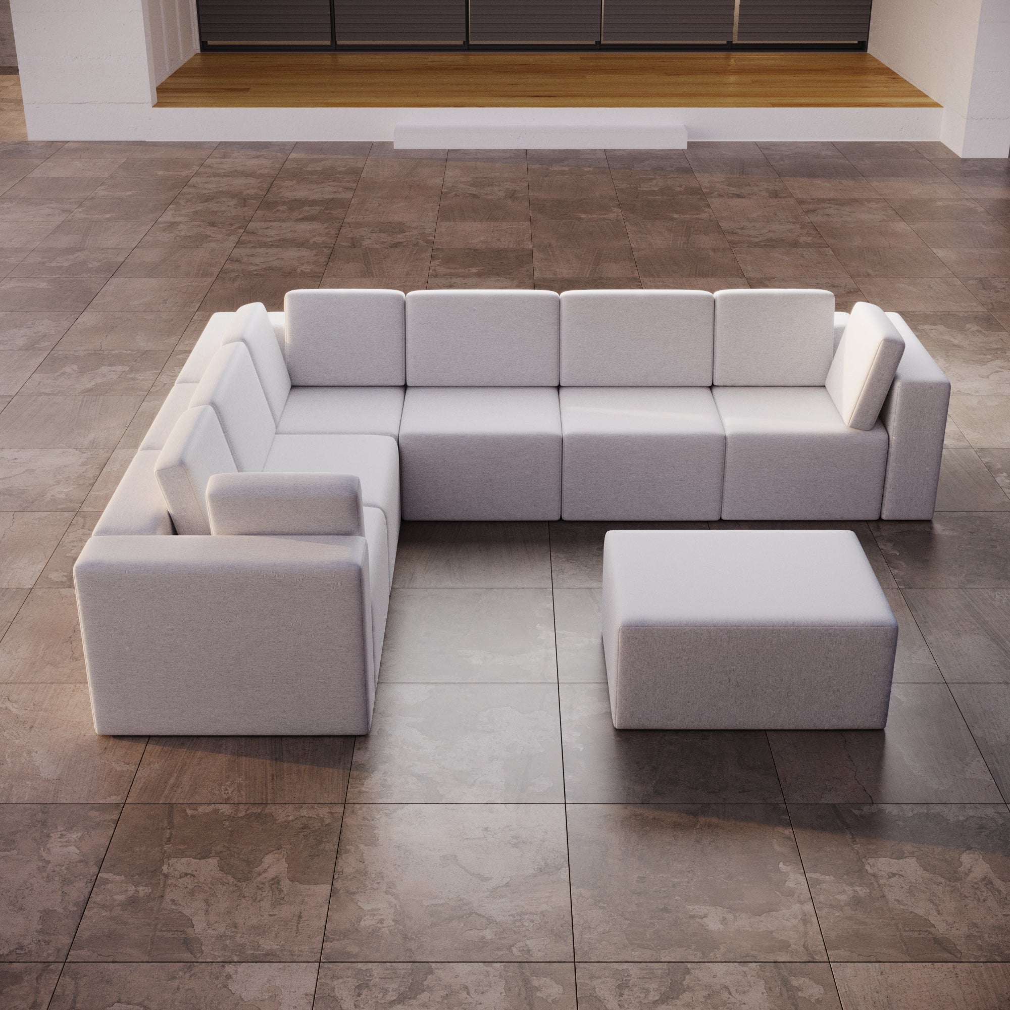 Modulaire tuinsofa Eden L Maxi met bijzettafel