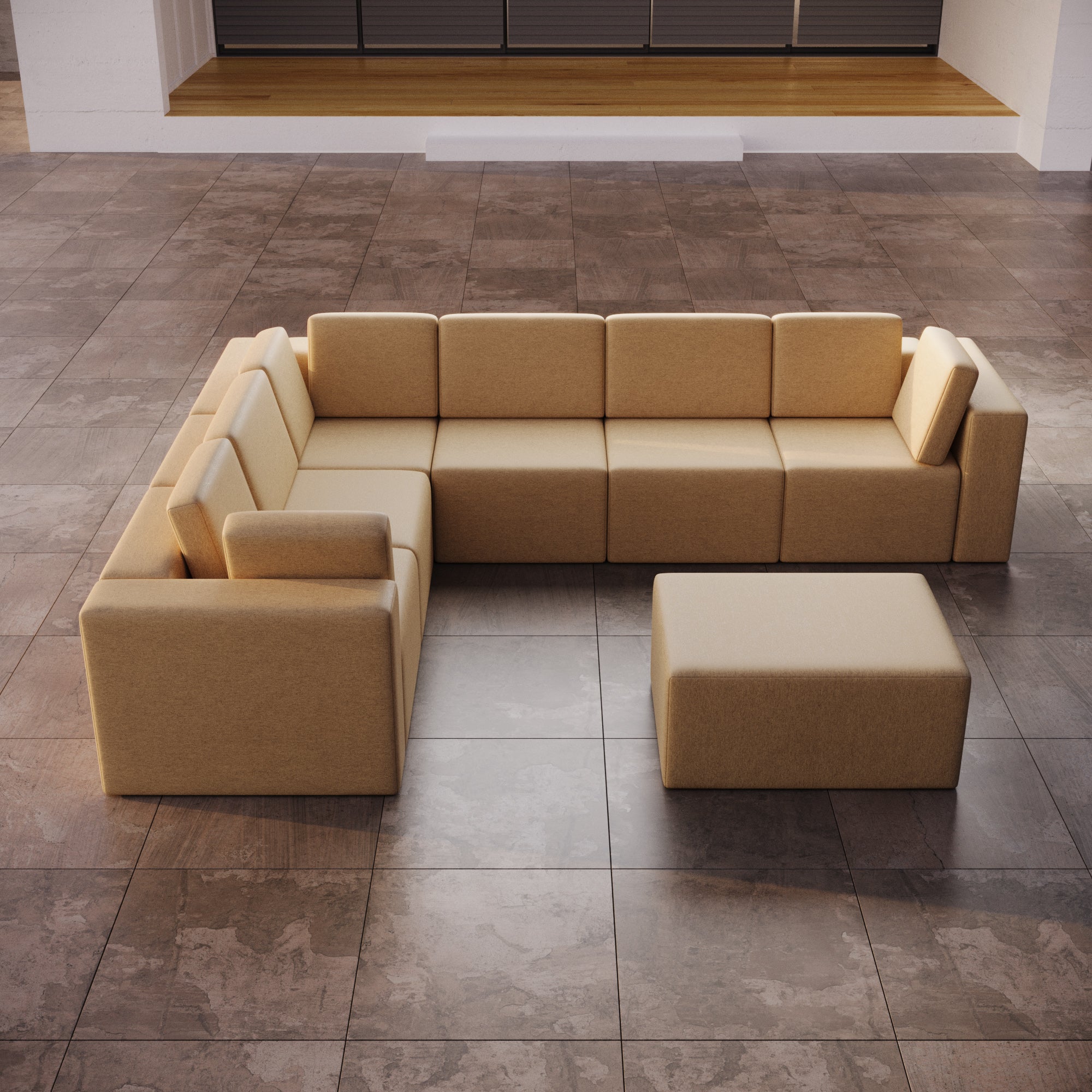 Modulaire tuinsofa Eden L Maxi met bijzettafel