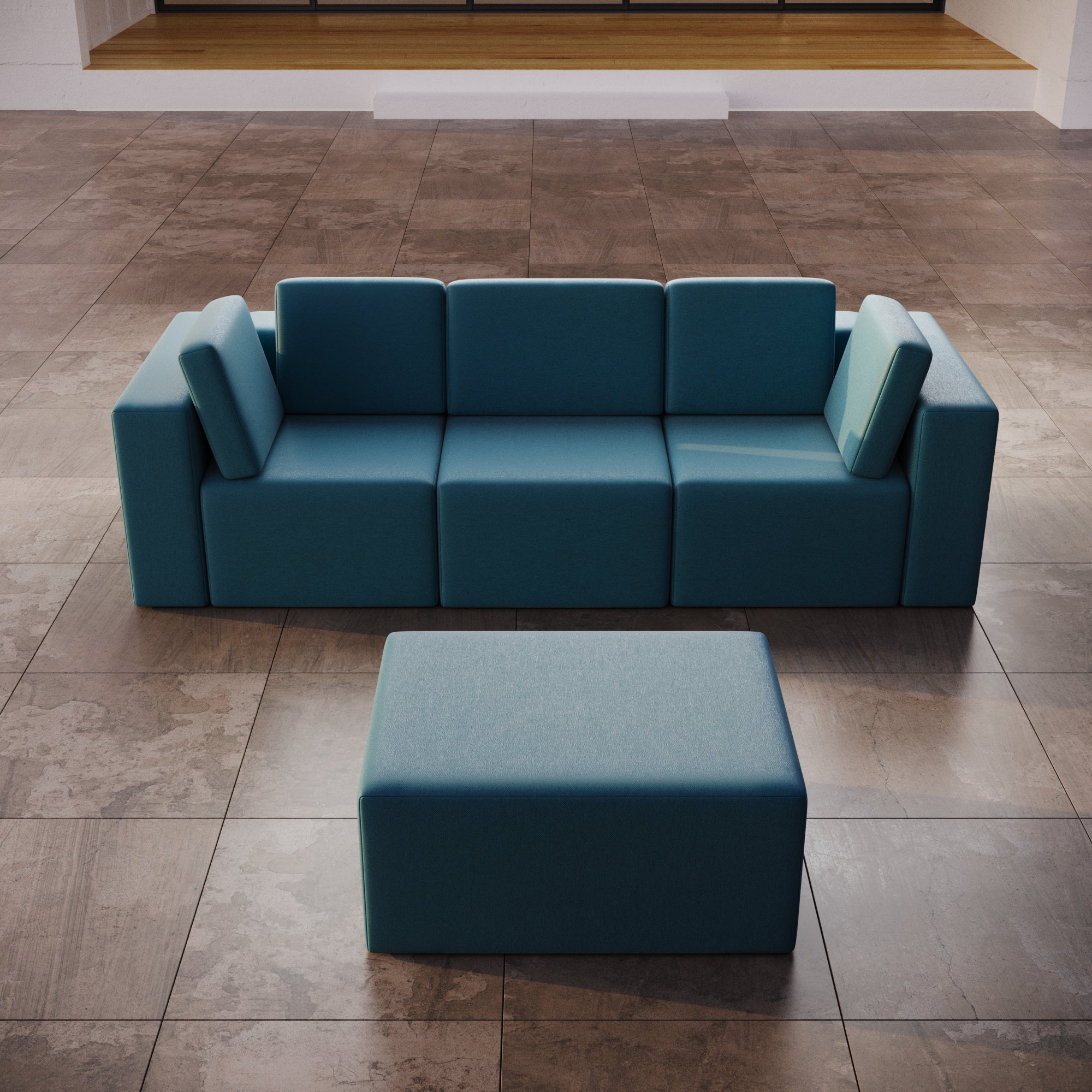 Modulaire 3-zits tuinsofa Eden met bijzettafel