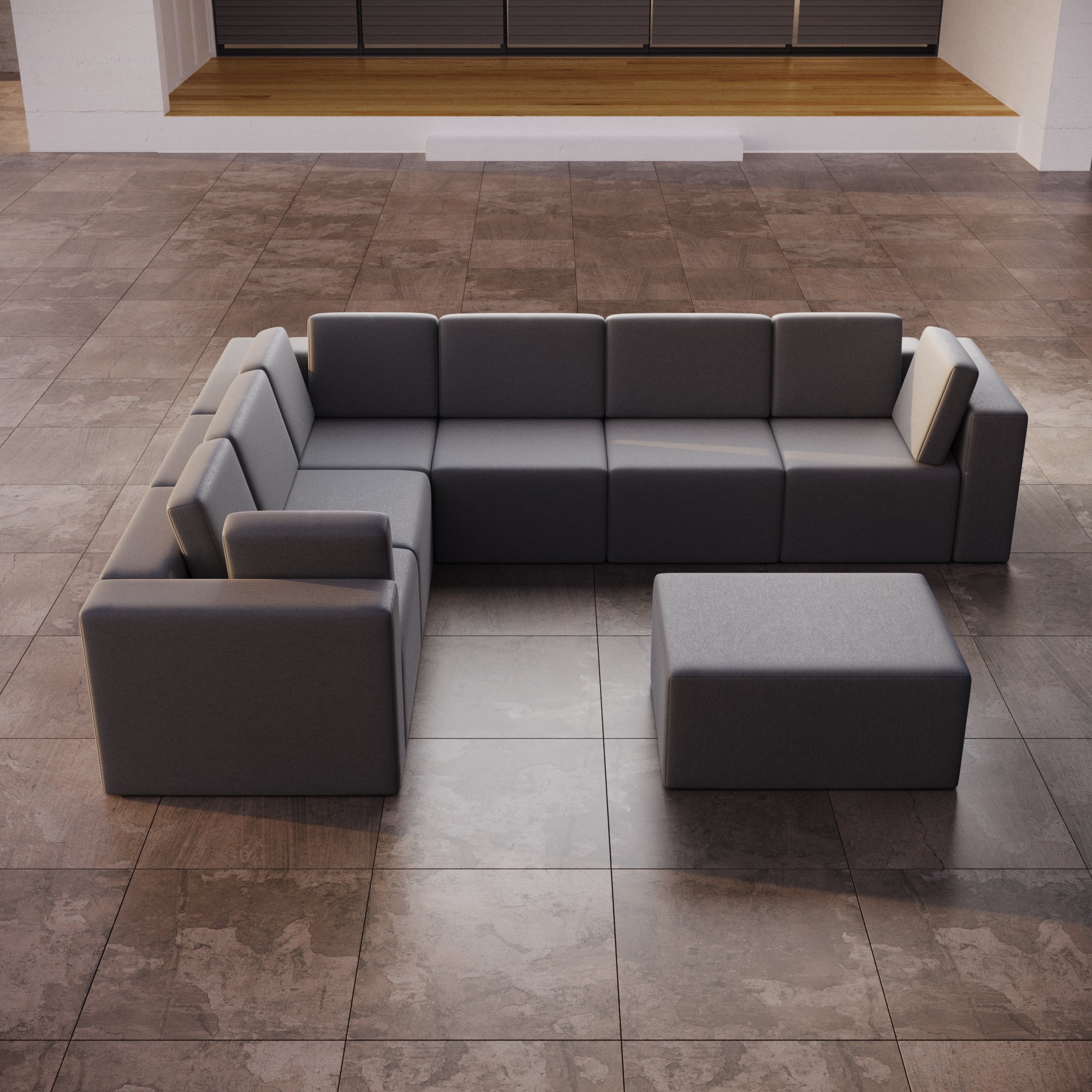 Modulaire tuinsofa Eden L Maxi met bijzettafel