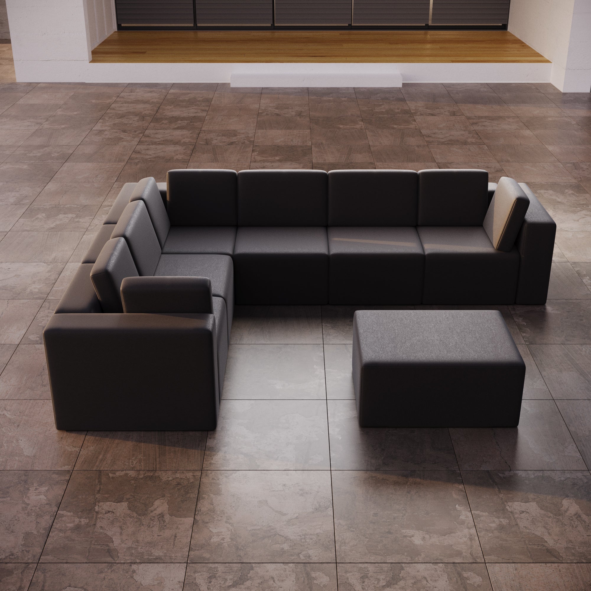 Modulaire tuinsofa Eden L Maxi met bijzettafel