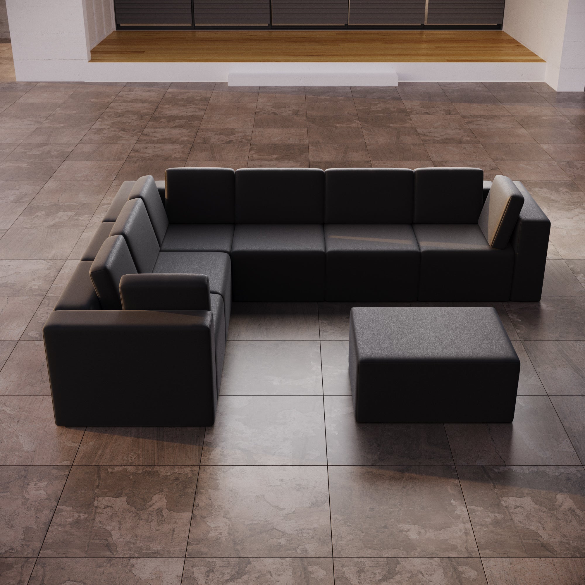 Modulaire tuinsofa Eden L Maxi met bijzettafel