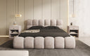 Designer Polsterbett Boston Ribstof met opbergruimte