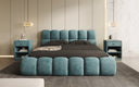 Designer Polsterbett Boston Ribstof met opbergruimte