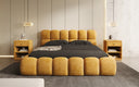 Designer Polsterbett Boston Ribstof met opbergruimte