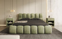 Designer Polsterbett Boston Ribstof met opbergruimte