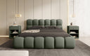 Designer gestoffeerd bed Boston Bouclé met opbergruimte