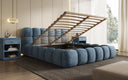 Designer Polsterbett Boston Ribstof met opbergruimte