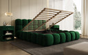 Designer gestoffeerd bed Boston Fluweel met opbergruimte