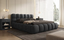 Designer gestoffeerd bed Boston Bouclé met opbergruimte