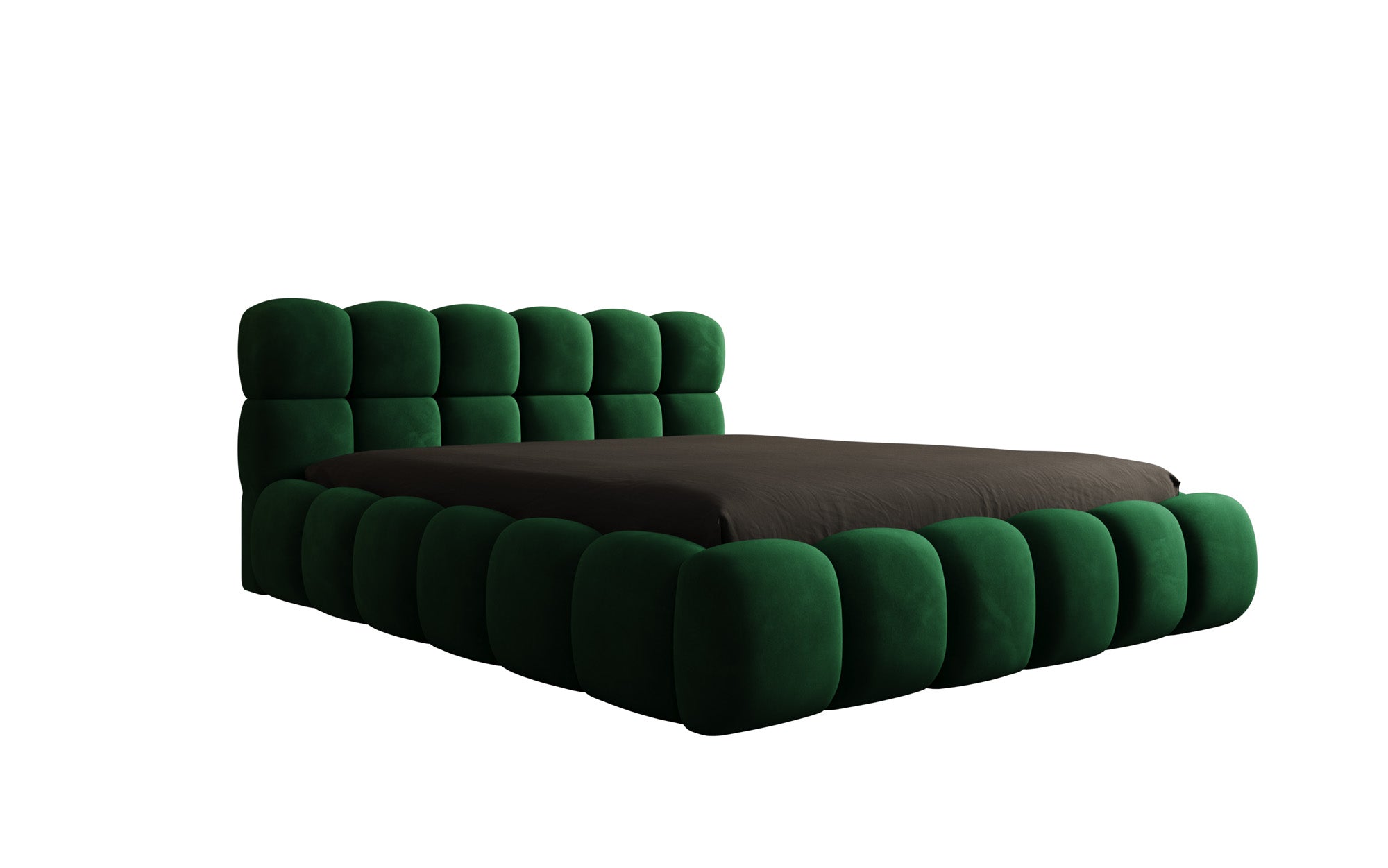 Designer gestoffeerd bed Boston Fluweel met opbergruimte