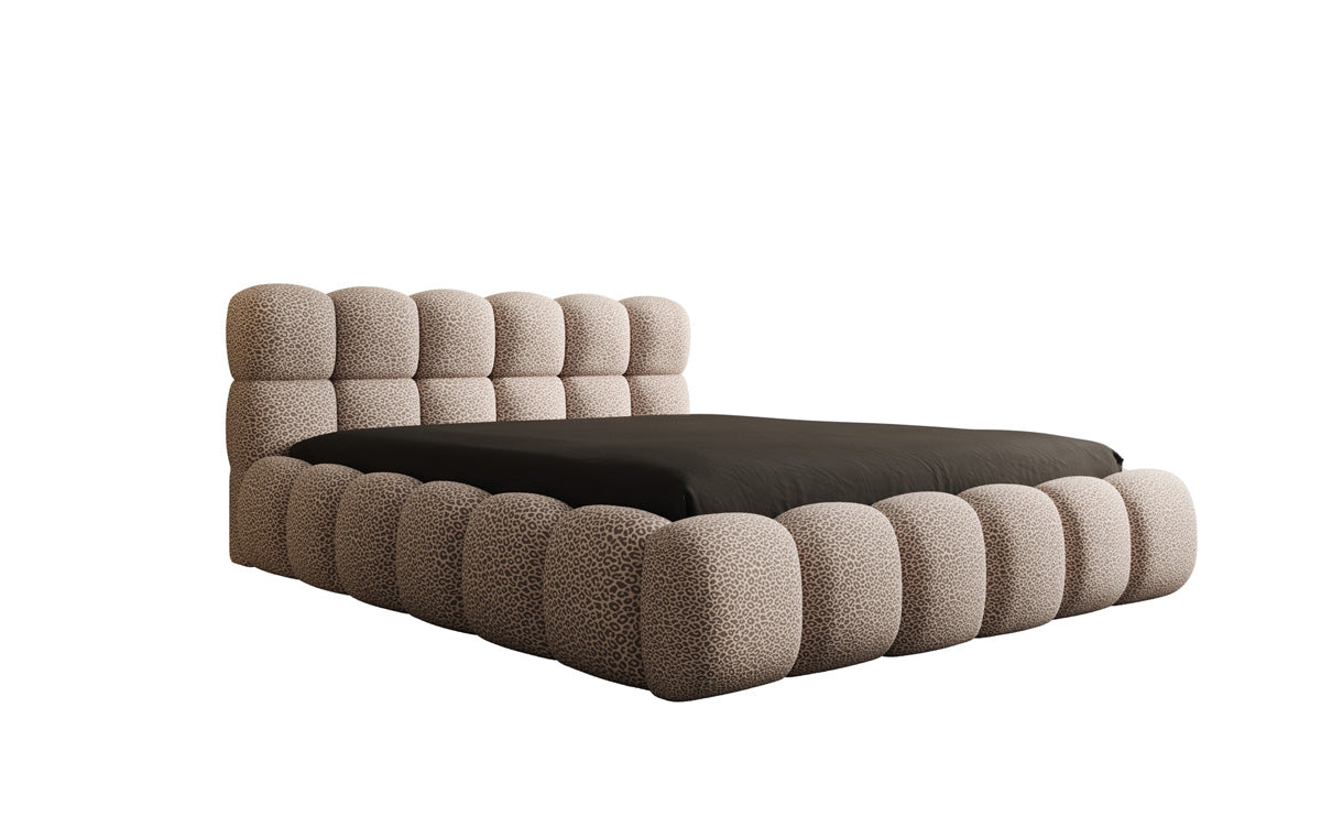 Designer gestoffeerd bed Boston Wild Edition met opbergruimte