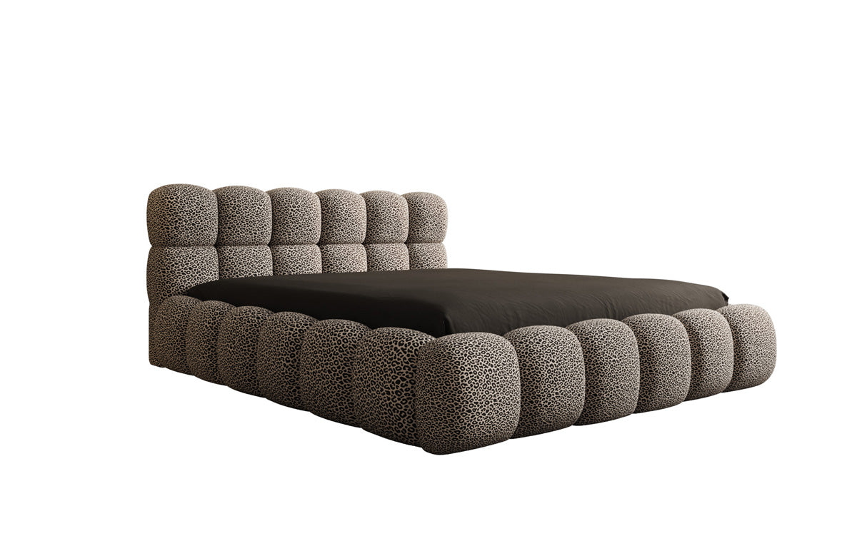 Designer gestoffeerd bed Boston Wild Edition met opbergruimte