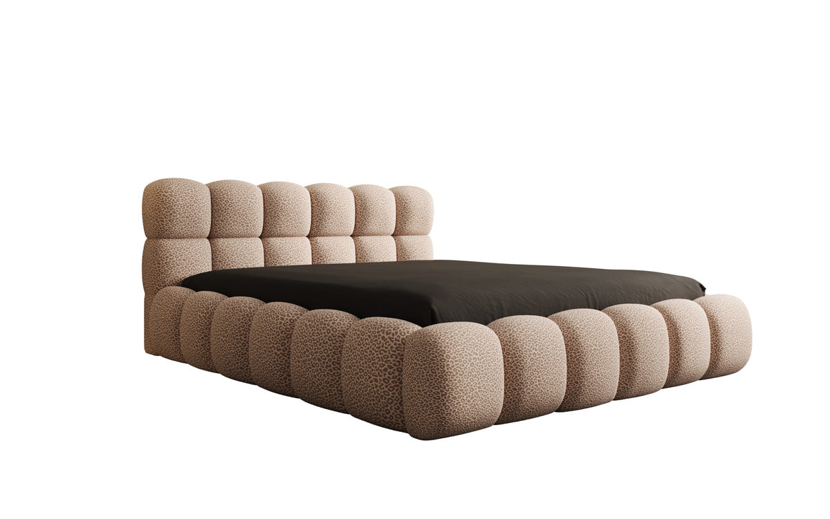 Designer gestoffeerd bed Boston Wild Edition met opbergruimte