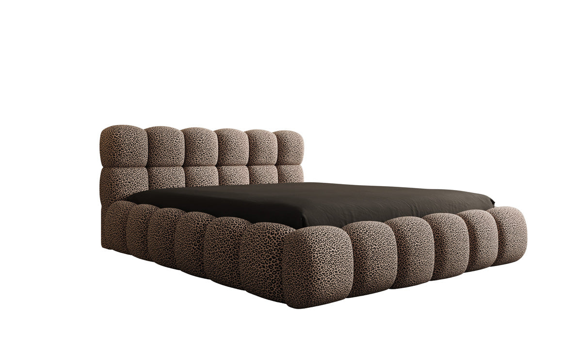 Designer gestoffeerd bed Boston Wild Edition met opbergruimte