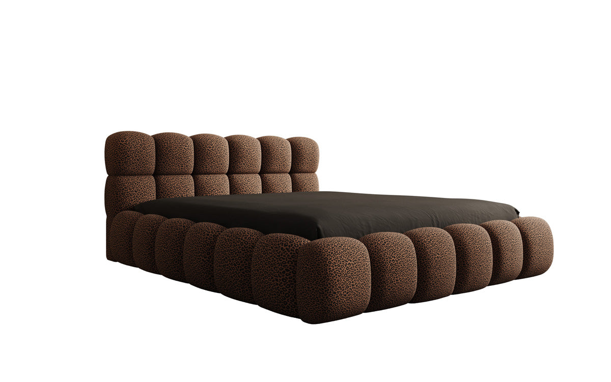 Designer gestoffeerd bed Boston Wild Edition met opbergruimte