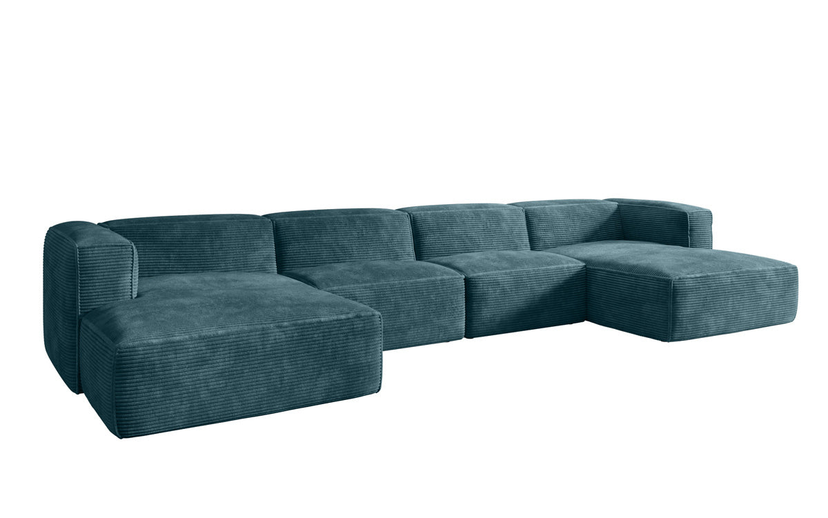 Designer Sofa Comfy U in Ribstof