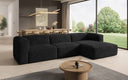 Designer hoekbank Comfy in Ribstof