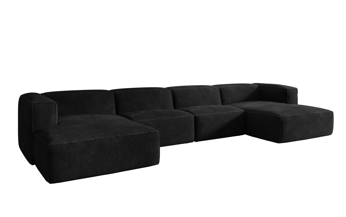 Designer Sofa Comfy U in Ribstof
