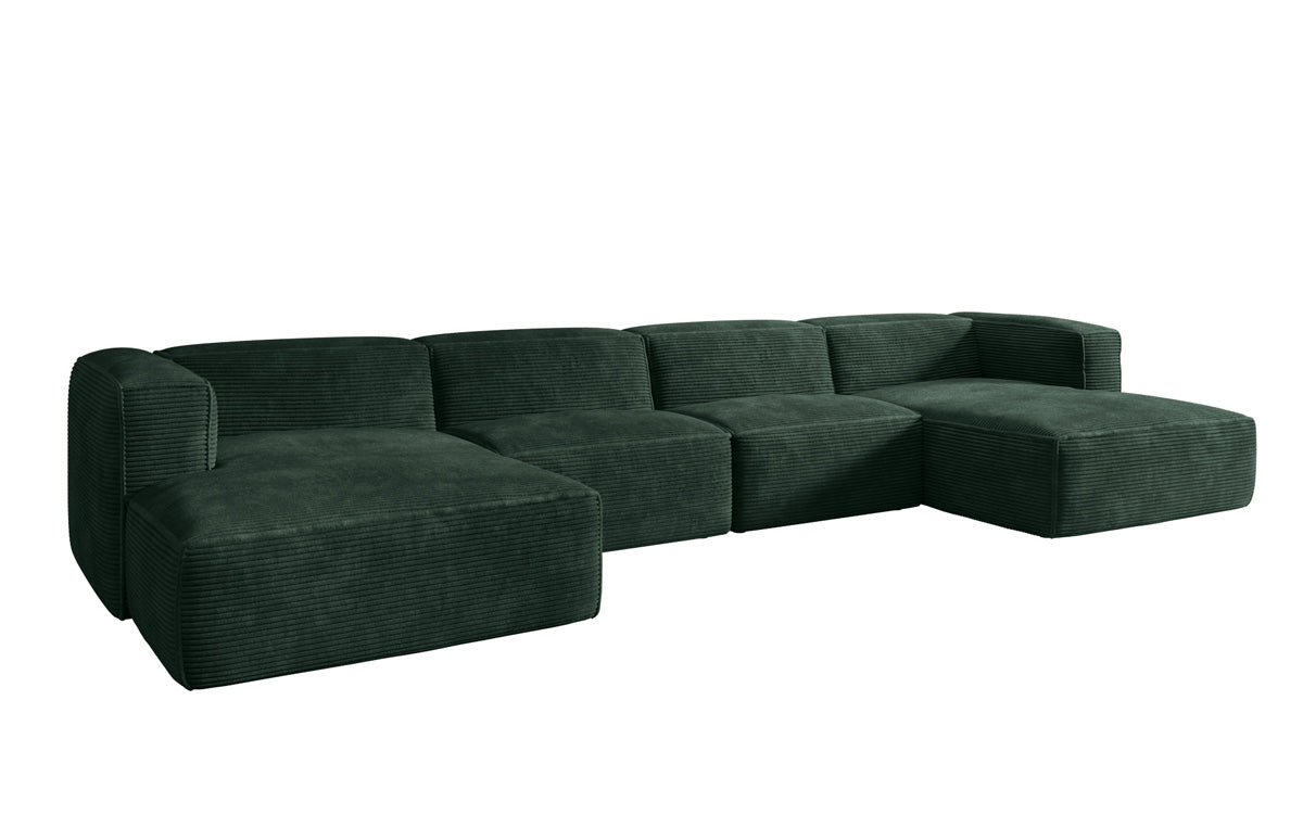 Designer Sofa Comfy U in Ribstof