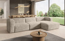 Designer hoekbank Comfy in Ribstof