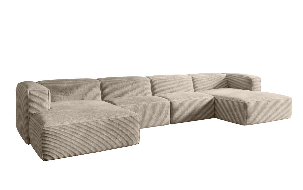 Designer Sofa Comfy U in Ribstof