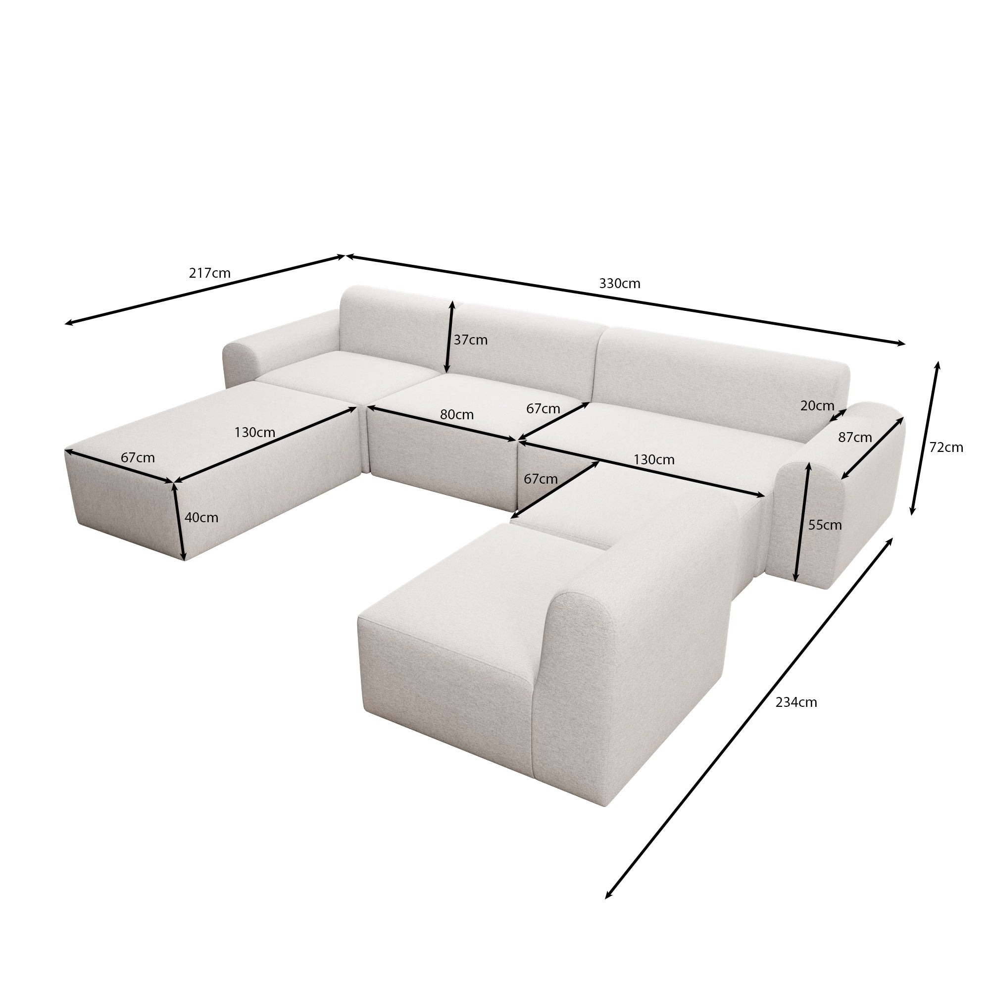 Modulair tuinsofa Relax U
