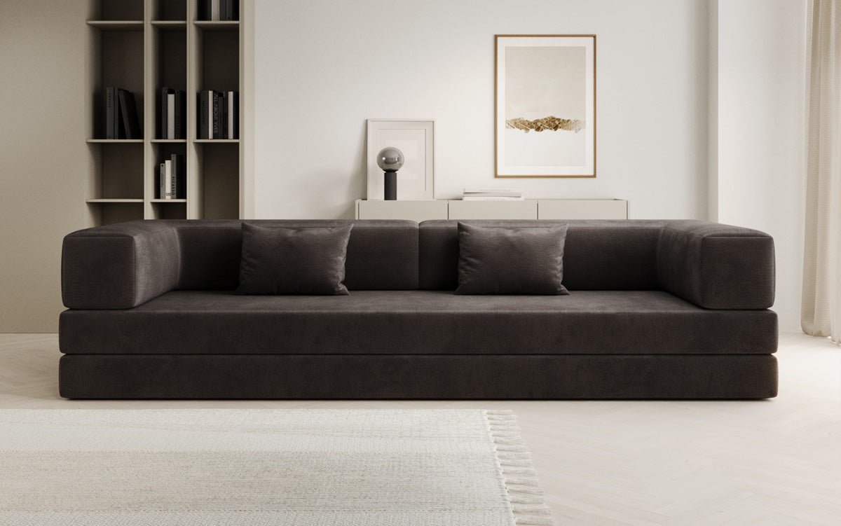 Designer Sofa Lazy 3-zits XXL in fluweel