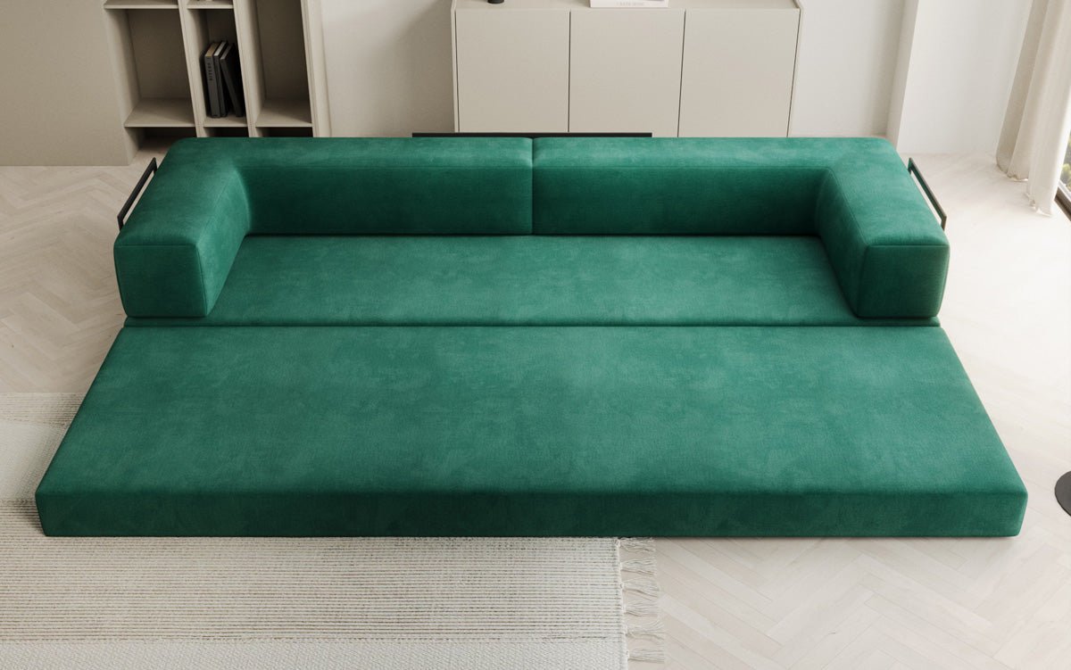 Designer Sofa Lazy 3-zits XXL in fluweel